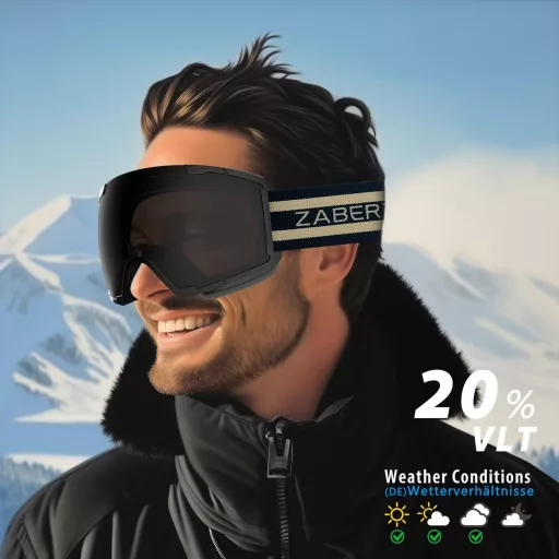 ZABERT Síszemüveg Felnőtteknek és Gyerekeknek UV Védelem Páramentes Lencse