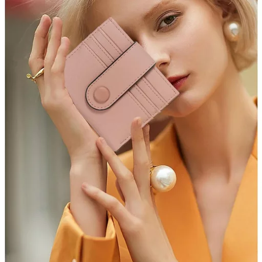 TAN.TOMI Dámska Mini Peňaženka s Držiakom na Karty - Vintage Ružová