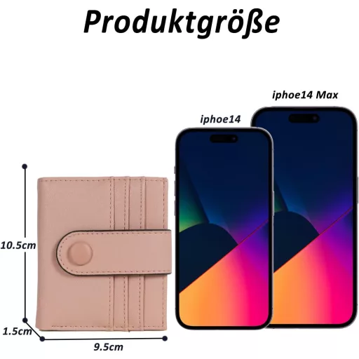 TAN.TOMI Dámska Mini Peňaženka s Držiakom na Karty - Vintage Ružová