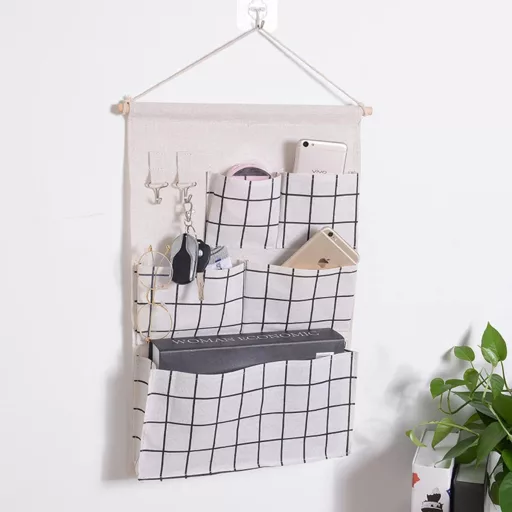 Set de depozitare multifuncțional Arawat - Organizator suspendat cu 7 buzunare pentru ușă, bucătărie, birou - Geantă organizatoare pliabilă în stil minimalist