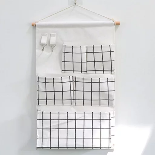 Set de depozitare multifuncțional Arawat - Organizator suspendat cu 7 buzunare pentru ușă, bucătărie, birou - Geantă organizatoare pliabilă în stil minimalist
