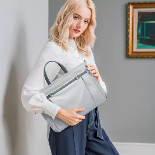 Geantă laptop impermeabilă de 15 inch GOLF QUALITY, geantă de umăr de damă pentru birou.