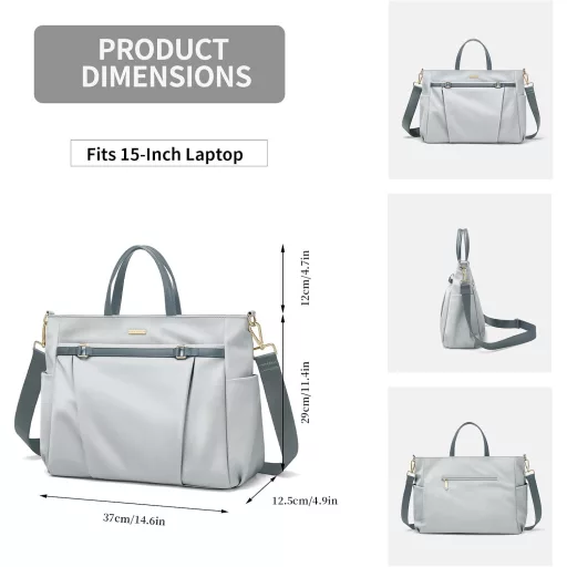 Geantă laptop impermeabilă de 15 inch GOLF QUALITY, geantă de umăr de damă pentru birou.