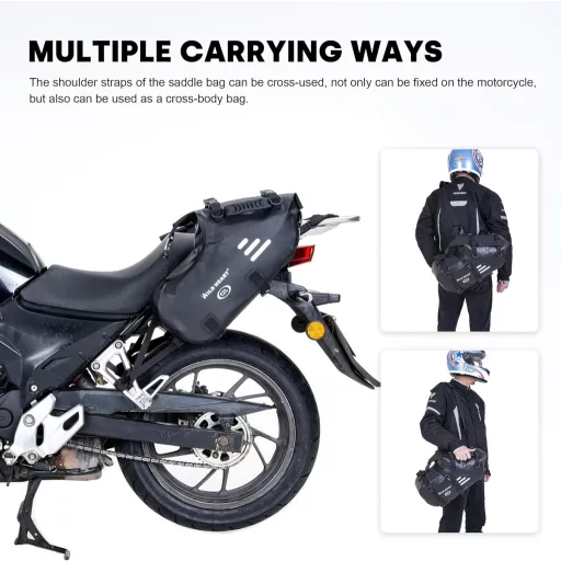 WILD HEART Motoros Nyereg Táska Vízálló 24L Oldaltáska Motorkerékpár Kiegészítés TPU