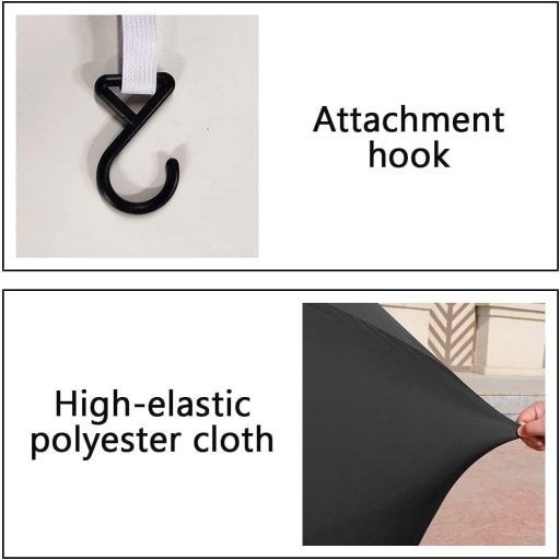 BIHEE Motorkerékpár Takaró Fekete Univerzális Nyújtható Szövet 295x109x140cm