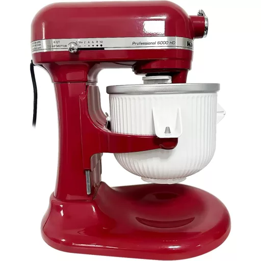 Nadstavec na výrobu zmrzliny Gdrtwwh pre roboty KitchenAid, výrobník zmrzliny a sorbetu, pre misy s objemom 4,3 – 4,8 l, umývateľný v umývačke riadu