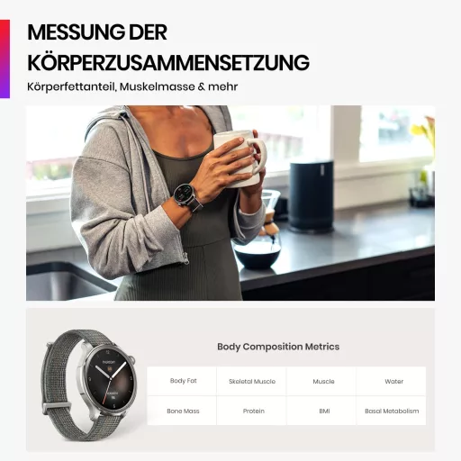 Amazfit Balance 46mm okosóra NFC fizetés, GPS, 150 sportmód, 14 nap akkumulátor - gray