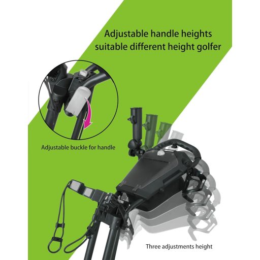 Newfly háromkerekű golfkocsi összecsukható könnyű kézikocsi esernyőtartóval