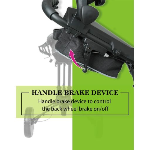 Cărucior de golf cu trei roți Newfly, pliabil, ușor, cu suport pentru umbrelă