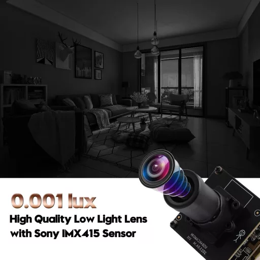 Svpro 4K HDMI USB Kameramodul IMX415 Szenzorral - 30FPS Ipari Webkamera M16 Lencsével, Alacsony Fény Érzékelés, UVC Kompatibilis Gépi Látásh
