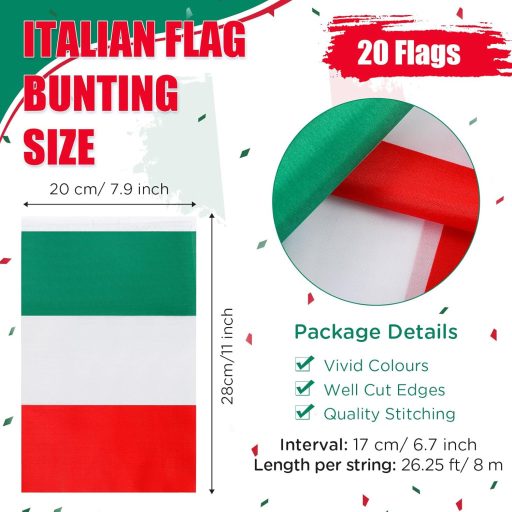 Set Decorativ BBTO cu Steaguri Italia, Germania, Australia, Include Ghirlandă, Steaguri de Mână, Baloane și Banner pentru Petrecere