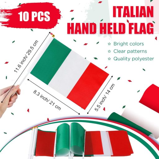 BBTO Olaszország Németország Ausztrália Zászló Dekoráció Szett Zászlófüzérrel Kézizászlók Léggömbök Parti Banner