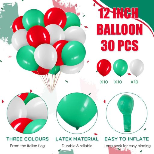 BBTO Olaszország Németország Ausztrália Zászló Dekoráció Szett Zászlófüzérrel Kézizászlók Léggömbök Parti Banner