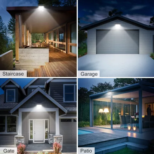 kolpop LED Mozgásérzékelős Reflektor Kültéri, 2 db 30W 3000LM, 6500K Hideg Fehér, IP65 Vízálló, 120° Világítási Szög, Energiatakarékos Külté