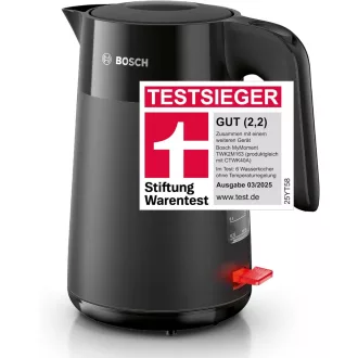   Bosch MyMoment TWK2M163 Vezeték nélküli vízforraló 1,7L, 2400W, automata kikapcsolás, matt fekete