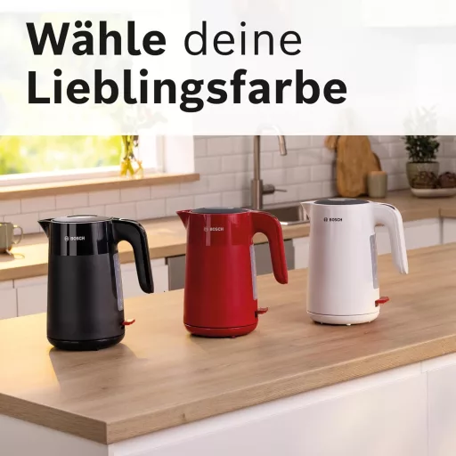 Bosch MyMoment TWK2M163 Vezeték nélküli vízforraló 1,7L, 2400W, automata kikapcsolás, matt fekete