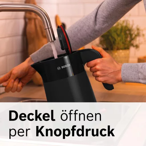 Bosch MyMoment TWK2M163 Vezeték nélküli vízforraló 1,7L, 2400W, automata kikapcsolás, matt fekete