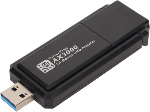 Adaptor USB WiFi 6E Annadue, 3000 Mbps, Tri-Band, pentru Windows 10/11