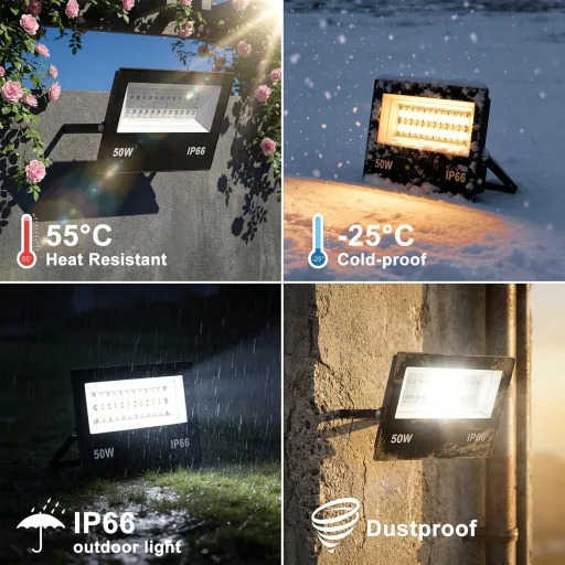 Taptoron 50W Smart RGB LED Reflektor 2db Távirányítóval és App Vezérléssel