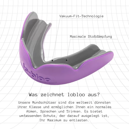 Lobloo Slick Dupla Sűrűségű Profi Fogvédő MMA, Jégkorong, Foci - Elefántcsont, M (10-13 év)