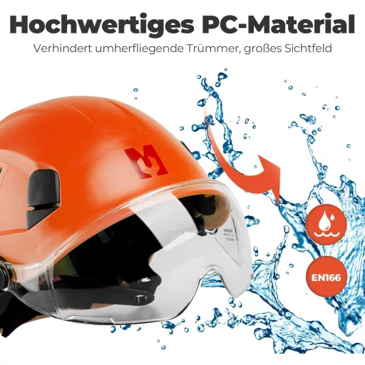 Cască de protecție forestieră Mustbau EN397 cu vizieră și protecție auditivă 53-63cm