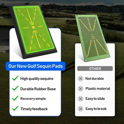 Golfová tréningová podložka JIMITOP 12x17 s analýzou dopadu (divot) pre vnútorný tréning