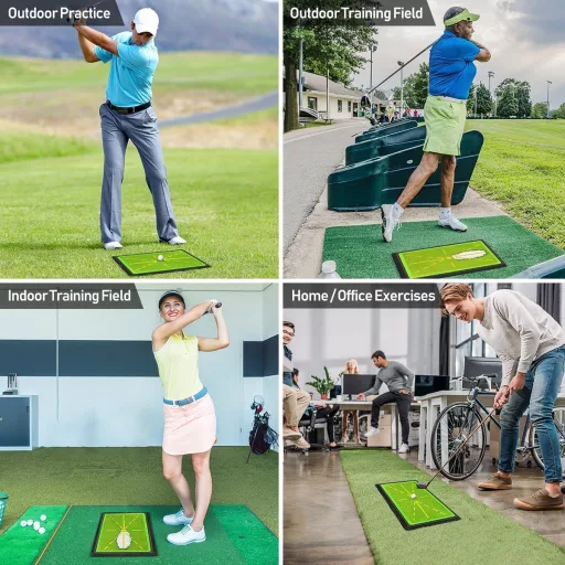 Golfová tréningová podložka JIMITOP 12x17 s analýzou dopadu (divot) pre vnútorný tréning