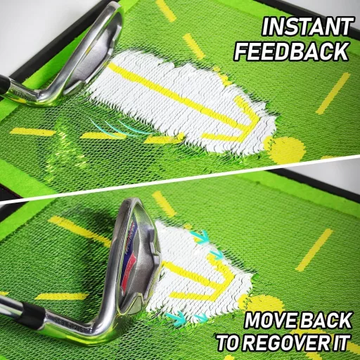 Golfová tréningová podložka JIMITOP 12x17 s analýzou dopadu (divot) pre vnútorný tréning