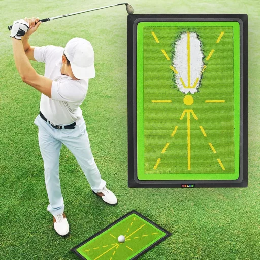 Golfová tréningová podložka JIMITOP 12x17 s analýzou dopadu (divot) pre vnútorný tréning