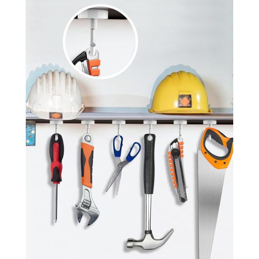 Lictin Mágneses Horgok 6 db Neodímium Mágnes 38 kg Teherbírás Fehér