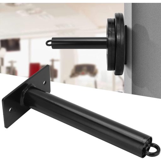 Držiak na závažia Serlium, montáž na stenu – protišmykový oceľový stojan s nosnosťou 500 libier na činky, s pogumovanými ochrannými vložkami