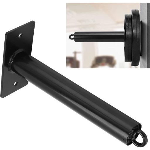 Suport Serlium pentru discuri de greutate, montabil pe perete - suport din oțel antiderapant, capacitate 226 kg, cu protecții de cauciuc.