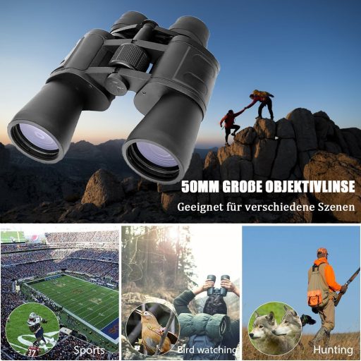 DOCANIO 8-24x50 mm nagyítású binokulár BAK4 prizmával, éjszakai látáshoz, természetmegfigyeléshez