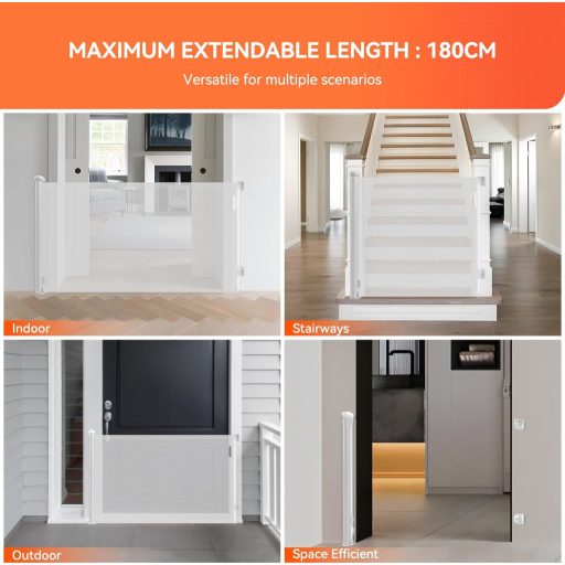 Sigurnosna vrata na izvlačenje za pse i mačke, 35x71 cm, za stepenice i vrata