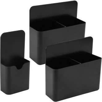   WHC 3 darabos mágneses tolltartó szett, fekete, 2 méret, osztóval, iskola és iroda