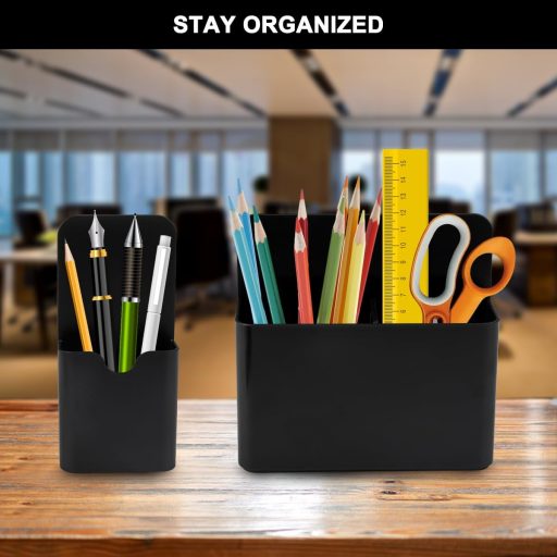 WHC 3 darabos mágneses tolltartó szett, fekete, 2 méret, osztóval, iskola és iroda