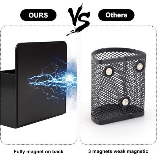 WHC 3 darabos mágneses tolltartó szett, fekete, 2 méret, osztóval, iskola és iroda