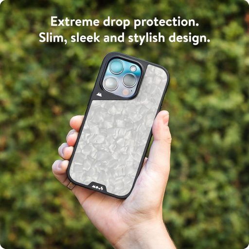 Mous iPhone 15 Pro Kryt MagSafe Kompatibilný - Limitless 5.0 Ochranné puzdro Strieborná Perla - Prémiový obal na mobil