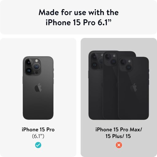 Husă Mous iPhone 15 Pro Compatibilă MagSafe - Carcasă de Protecție Limitless 5.0 Culoare Argintiu Perlat - Husă Premium pentru Telefonul Mobil