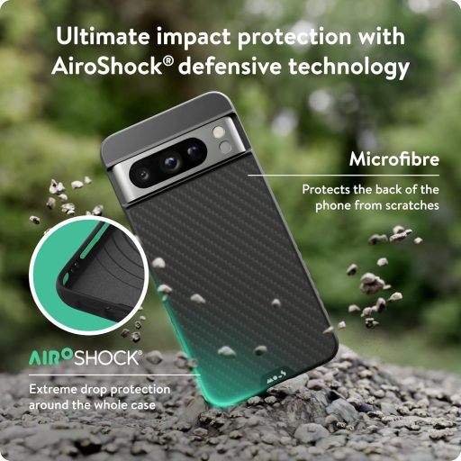 Ochranný kryt Mous Limitless 5.0 Carbon Fibre pre Google Pixel 8 Pro, kompatibilný s MagSafe, karbónový obal na mobilný telefón.