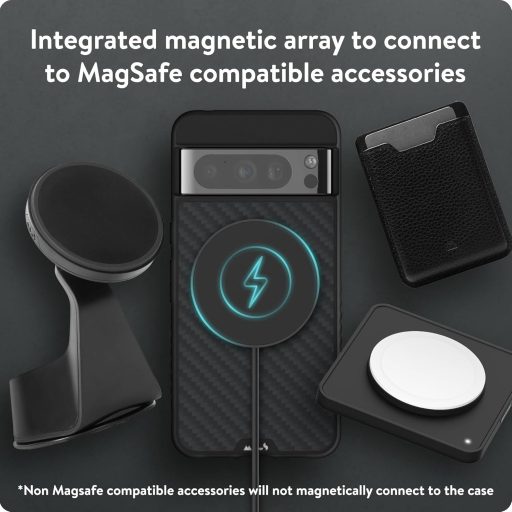 Mous Limitless 5.0 Carbon Fibre Tok Google Pixel 8 Pro MagSafe Kompatibilis Védőtok Szénszálas Mobiltelefon Burkolat