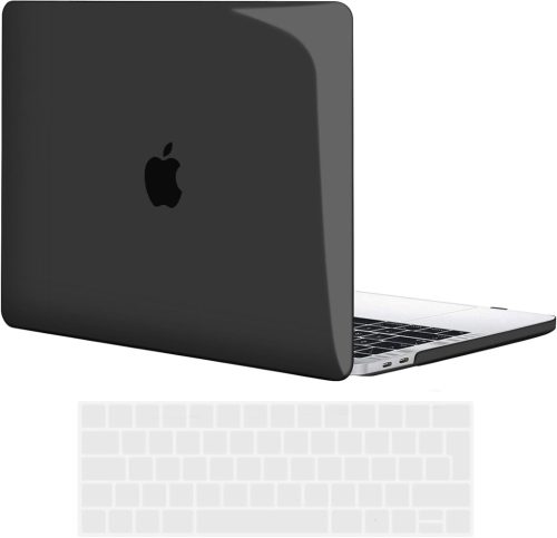 Husă de protecție pentru MacBook Pro 15" cu Touch Bar - TECOOL, ultra-subțire, carcasă rigidă + protecție tastatură, negru-cristal