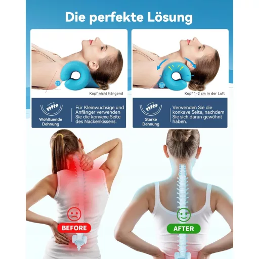 BLABOK Nyaknyújtó Készülék - Nyaki és Vállfájdalom Enyhítésére, TMJ és Fejfájás Ellen