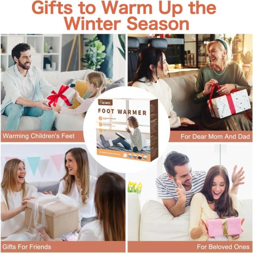 Încălzitor electric pentru picioare DEWEL, 10 trepte de temperatură, 3 temporizatoare, căptușeală lavabilă