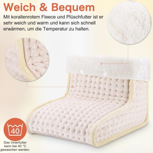 DEWEL elektromos lábmelegítő 10 fokozat 3 időzítés mosható bélés