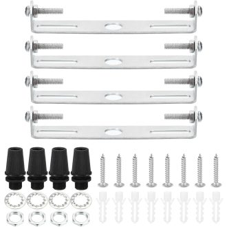   PATIKIL 100mm Mennyezeti Lámpatartó Szett 4db Acél Keresztsáv Függőlámpa Rögzítéshez