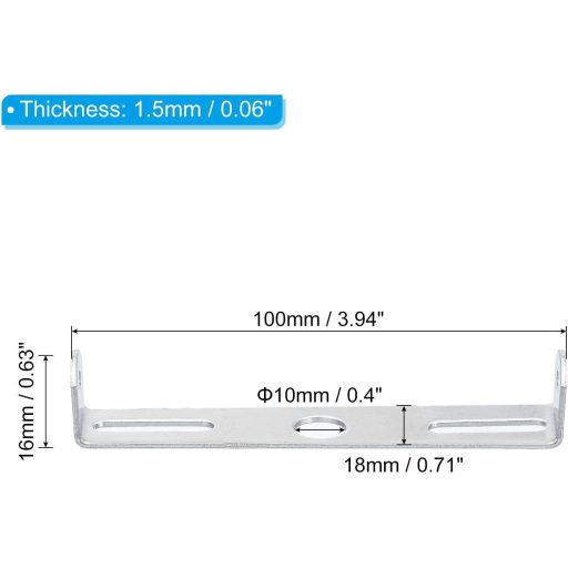 PATIKIL 100mm Mennyezeti Lámpatartó Szett 4db Acél Keresztsáv Függőlámpa Rögzítéshez