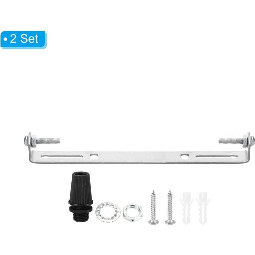 PATIKIL 140 mm Mennyezeti Lámpatartó Szett 2 db Acél Keresztsáv Függőlámpa Rögzítéshez