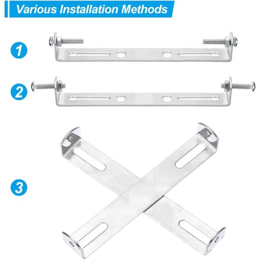 PATIKIL 140 mm Mennyezeti Lámpatartó Szett 2 db Acél Keresztsáv Függőlámpa Rögzítéshez