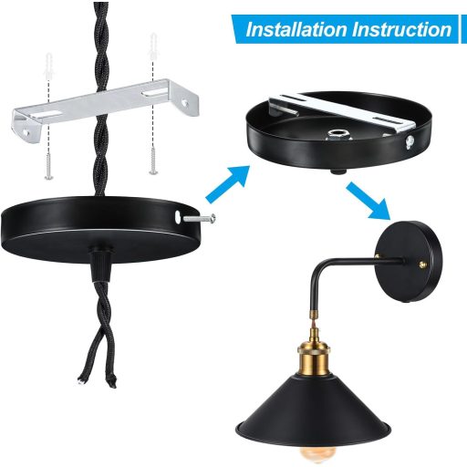 PATIKIL 140 mm Mennyezeti Lámpatartó Szett 2 db Acél Keresztsáv Függőlámpa Rögzítéshez